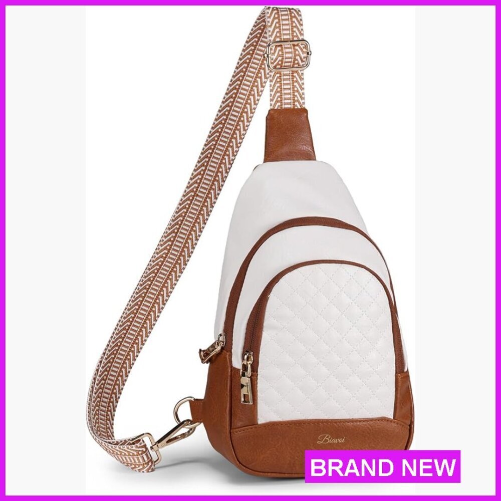 Vegan Leather Crossbody Bag Anti-Theft RFID Blocking Sling Handbag Minimal Chic